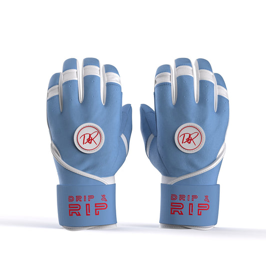Drip & Rip™ "Baller" Series Premium Leather Long Cuff Batting Glove Cotton Candy - Drip & Rip