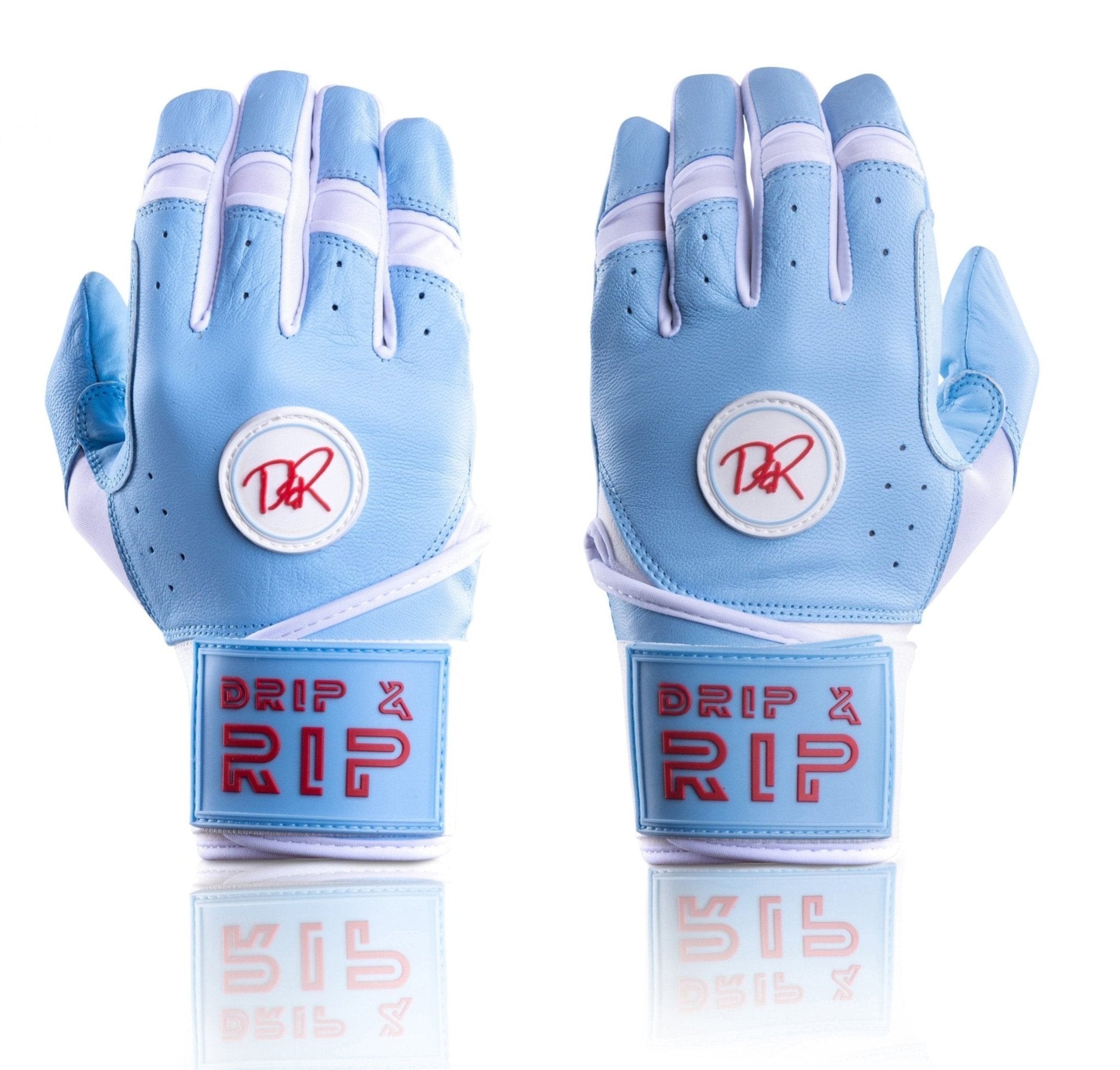 Batting Gloves Drip Rip Cotton Candy Premium Leather Long Cuff