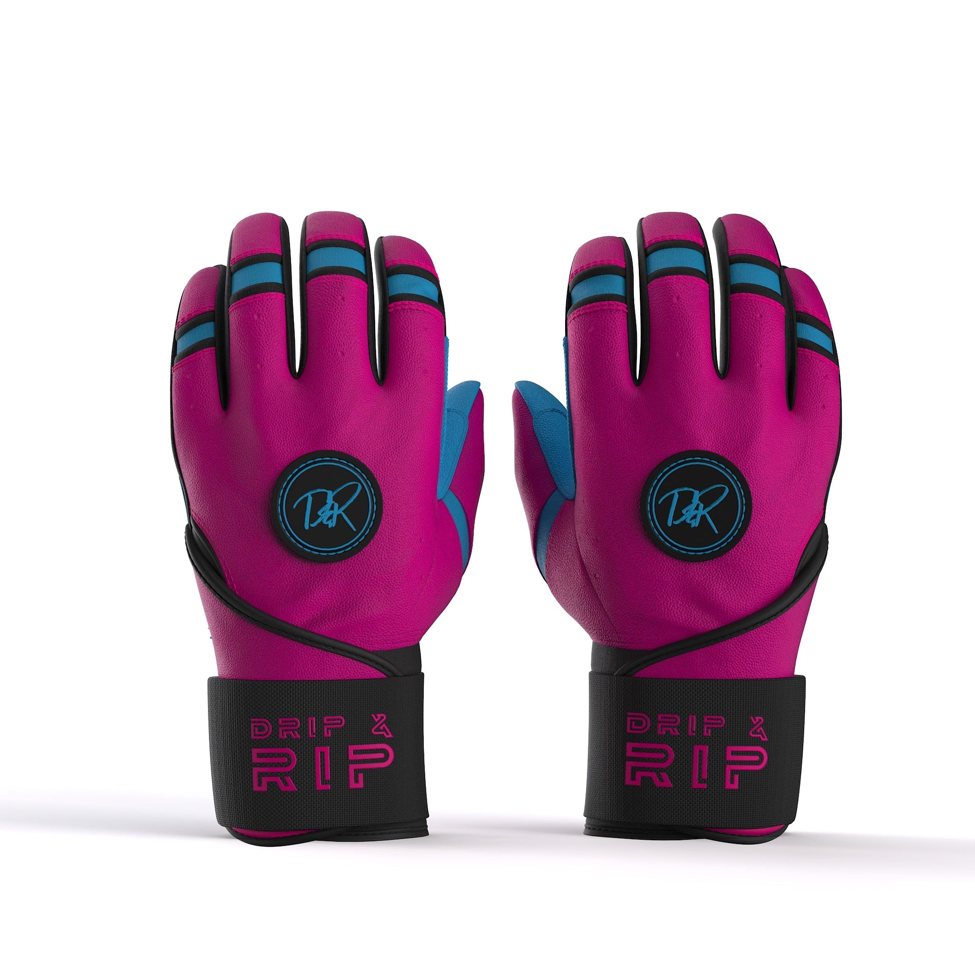 Drip & Rip™ "Baller" Series Premium Leather Long Cuff Batting Glove Vice Vice Baby - Drip & Rip