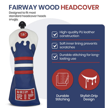 Drip & Rip™ Bomber Series Flags Fairway Wood Headcover - Drip & Rip