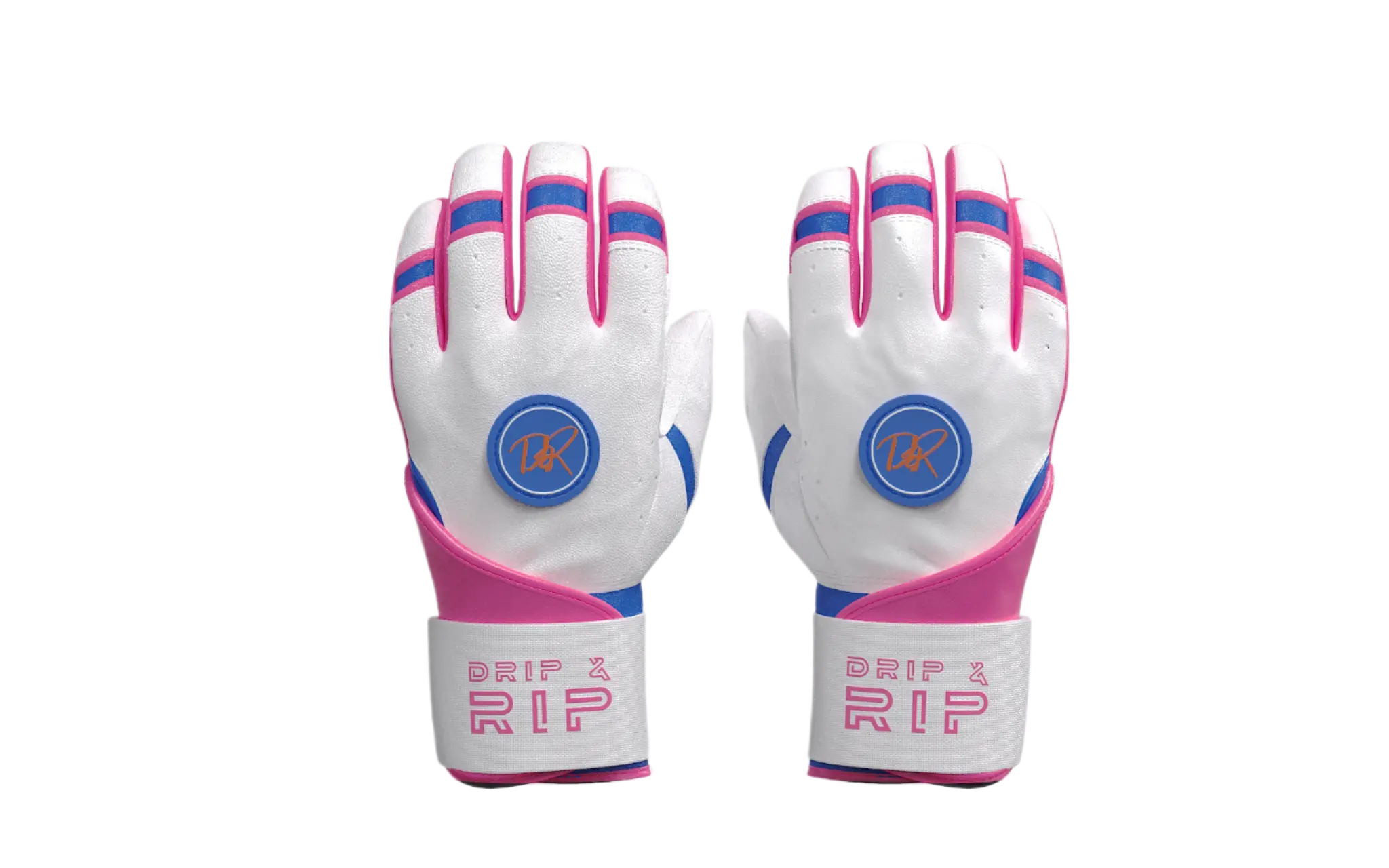 Drip & Rip™ 'Baller' Series Premium Leather Long Cuff Batting Glove South Beach Smoke