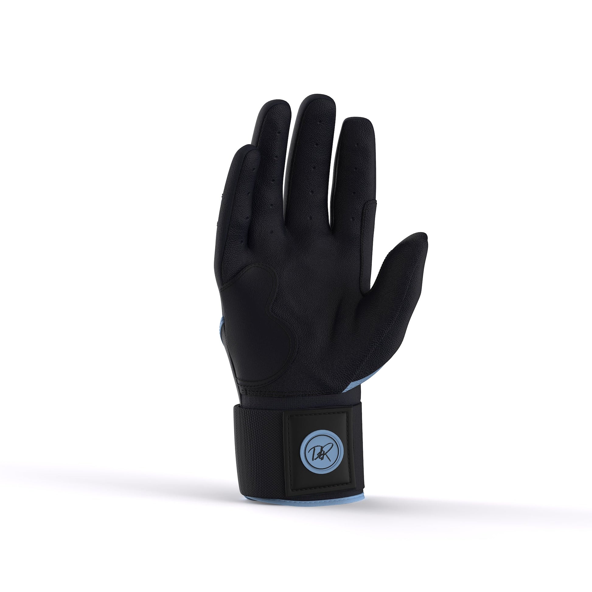 Drip & Rip™ "Baller" Series Premium Leather Long Cuff Batting Glove Black Ice - Drip & Rip