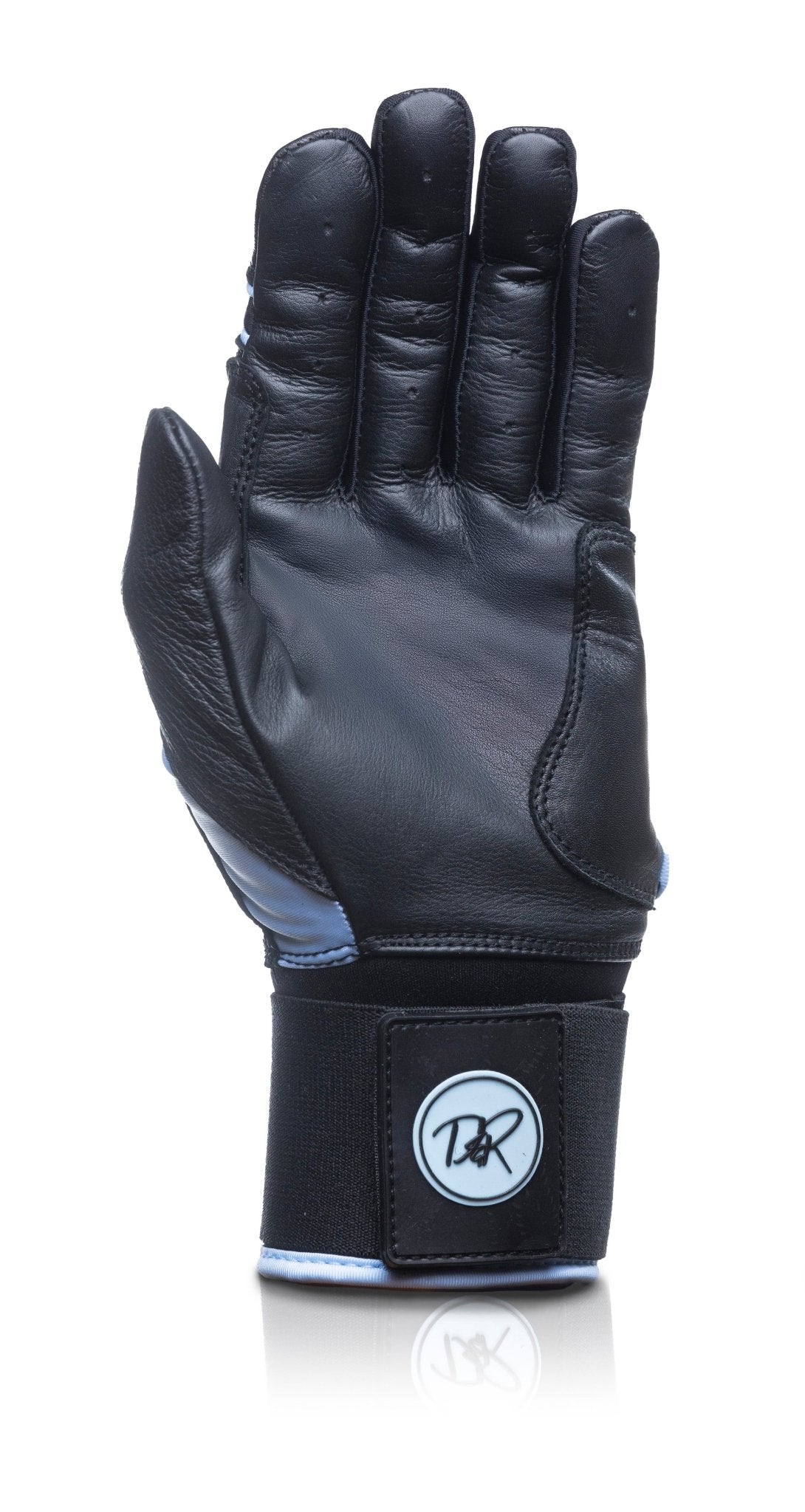 Drip & Rip™ "Baller" Series Premium Leather Long Cuff Batting Glove Black Ice - Drip & Rip