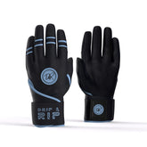 Drip & Rip™ "Baller" Series Premium Leather Long Cuff Batting Glove Black Ice - Drip & Rip