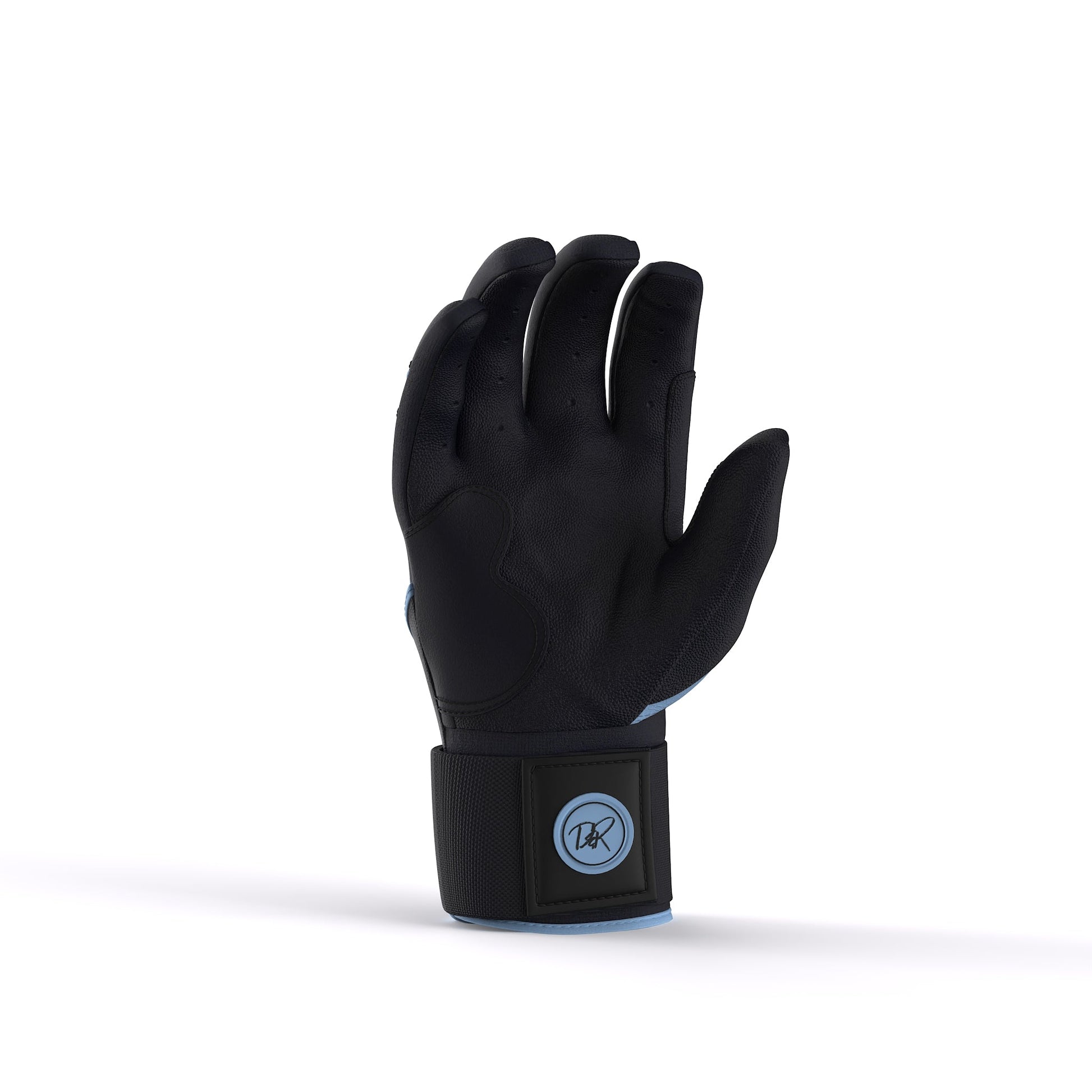 Drip & Rip™ "Baller" Series Premium Leather Long Cuff Batting Glove Black Ice - Drip & Rip