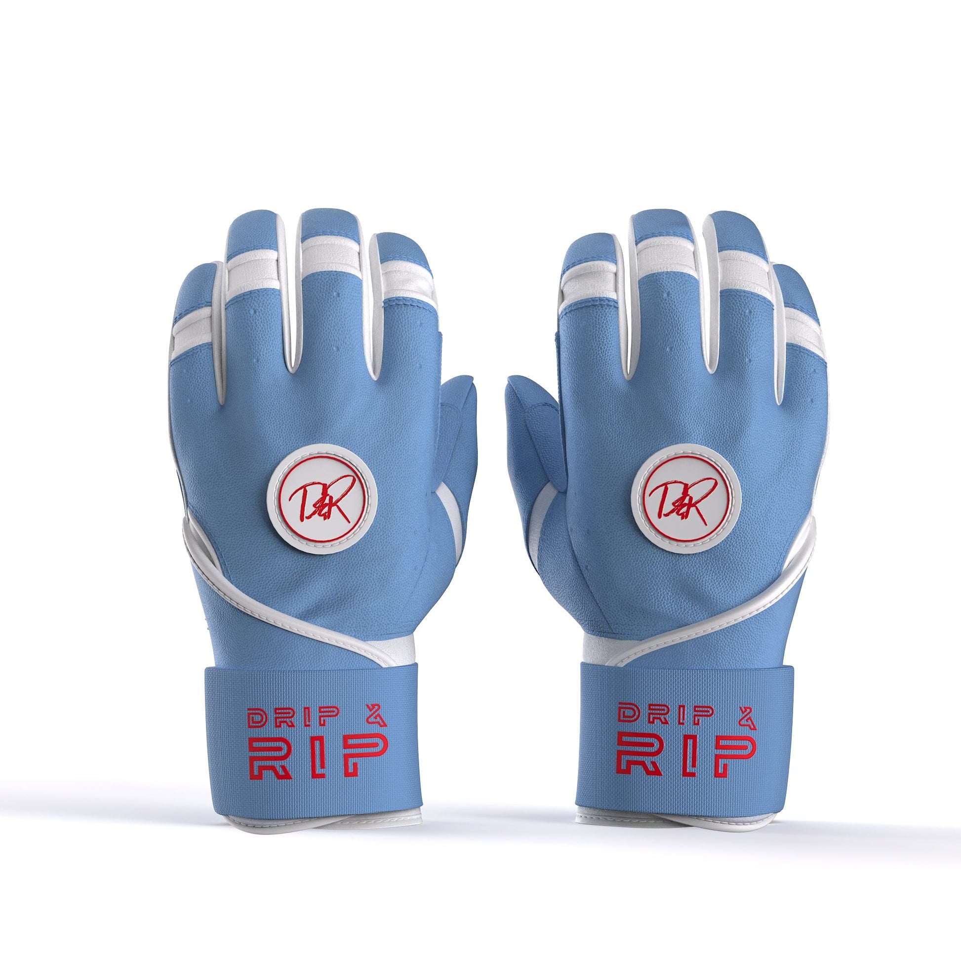 Drip & Rip™ "Baller" Series Premium Leather Long Cuff Batting Glove Cotton Candy - Drip & Rip