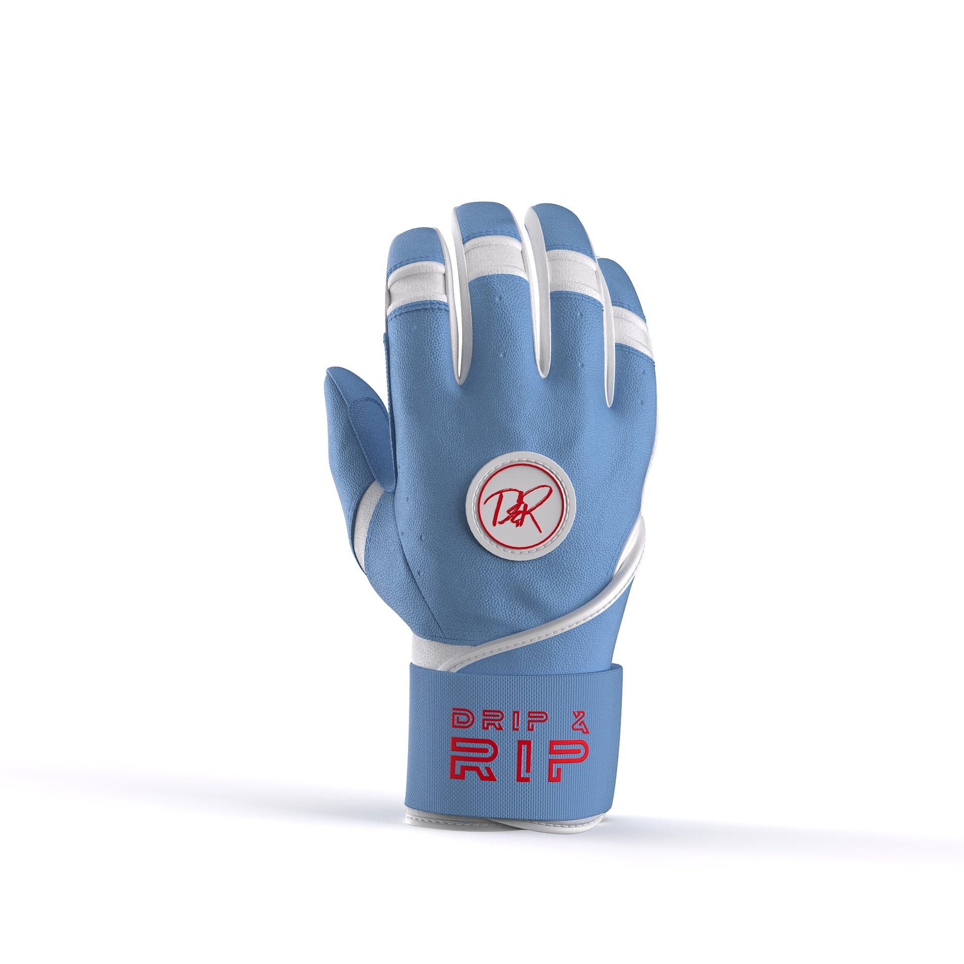 Drip & Rip™ "Baller" Series Premium Leather Long Cuff Batting Glove Cotton Candy - Drip & Rip