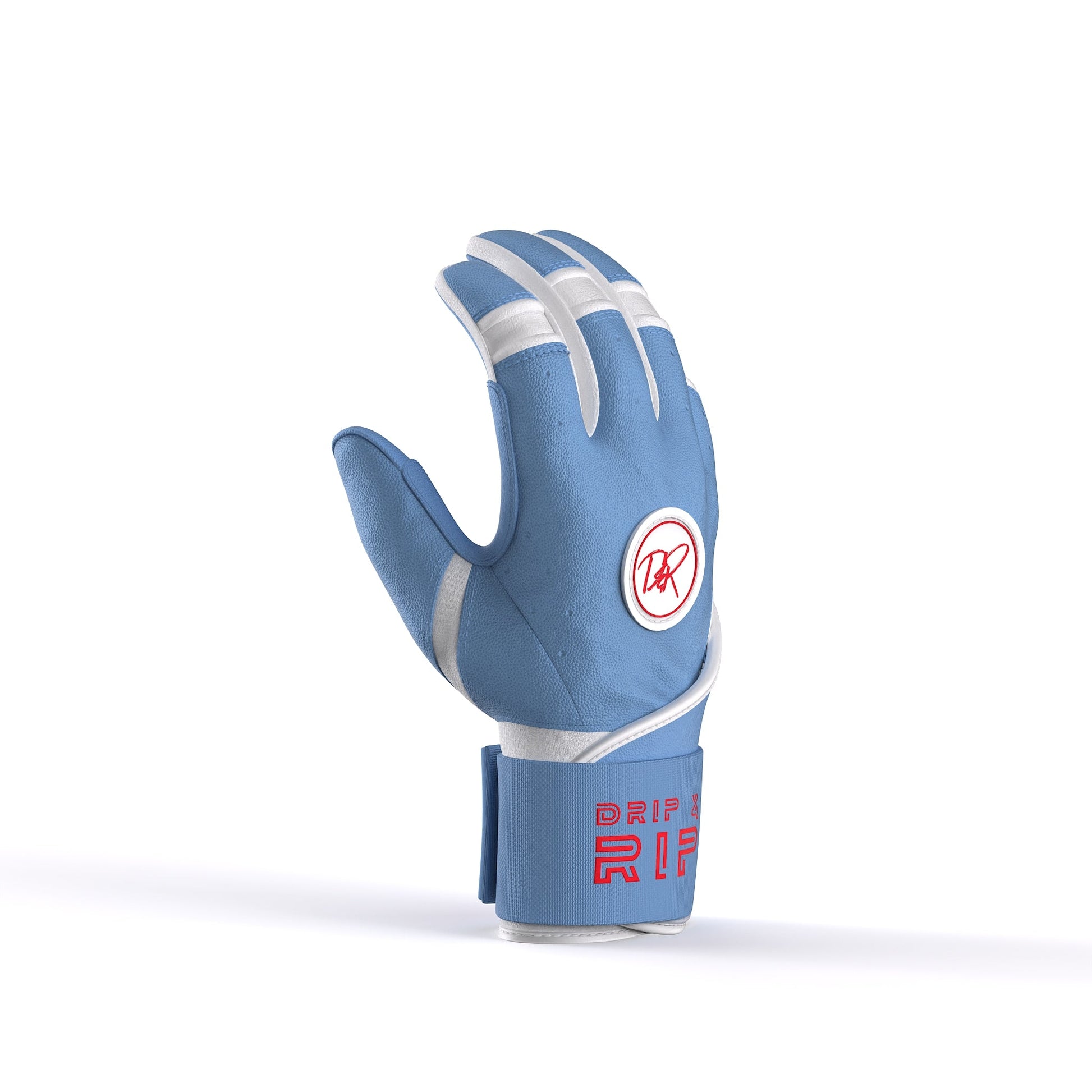 Drip & Rip™ "Baller" Series Premium Leather Long Cuff Batting Glove Cotton Candy - Drip & Rip