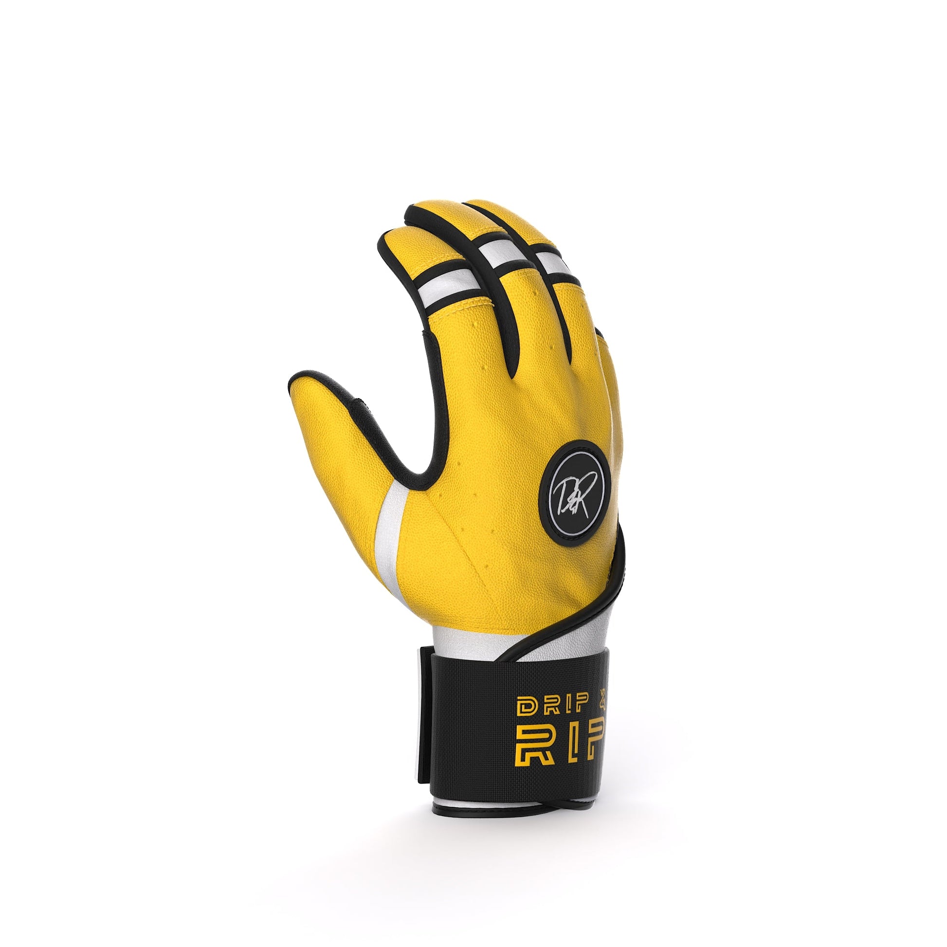 Drip & Rip™ "Baller" Series Premium Leather Long Cuff Batting Glove Danger Zone - Drip & Rip