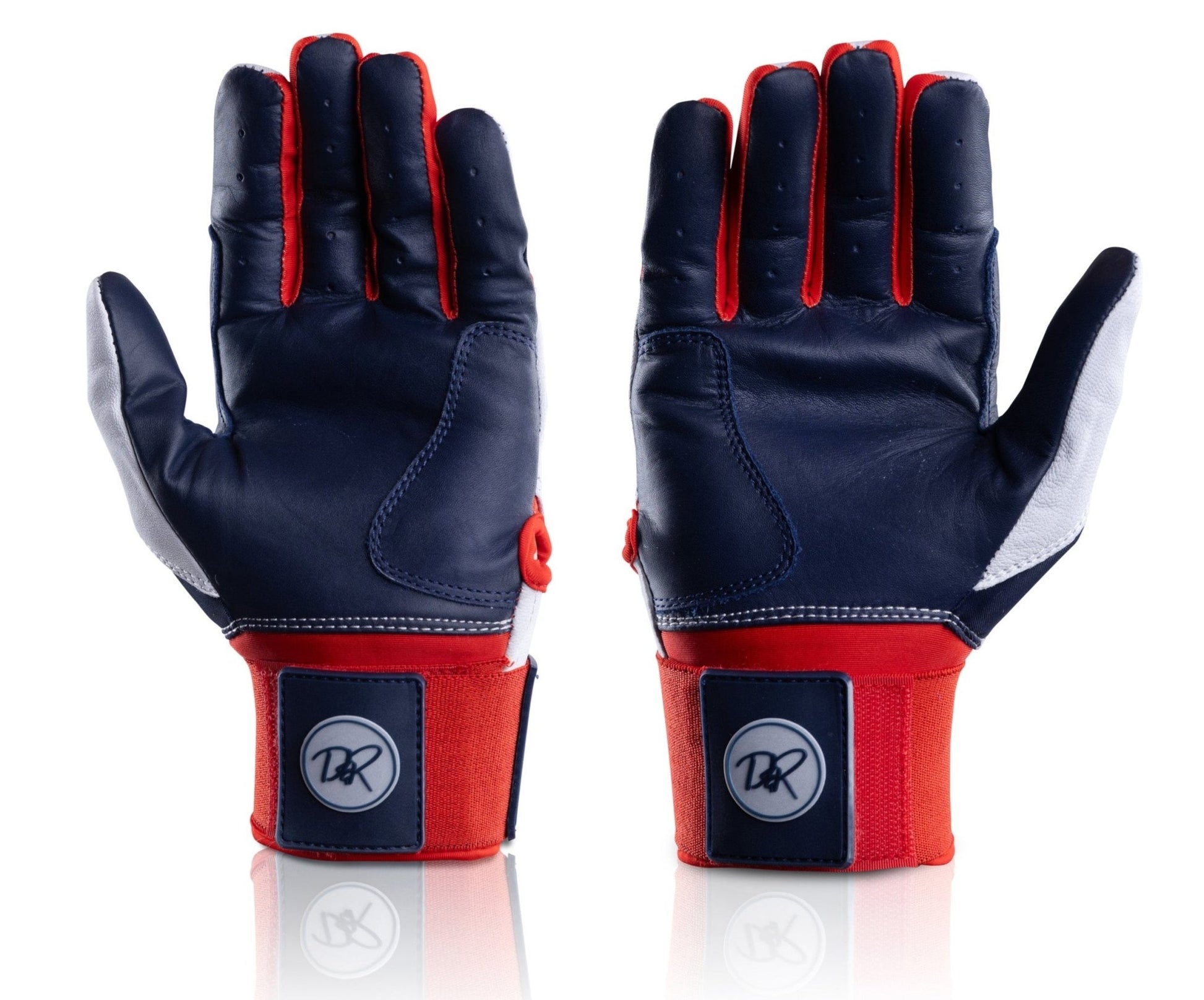 Drip & Rip "Baller" Series Premium Leather Long Cuff Batting Glove Flags - Drip & Rip