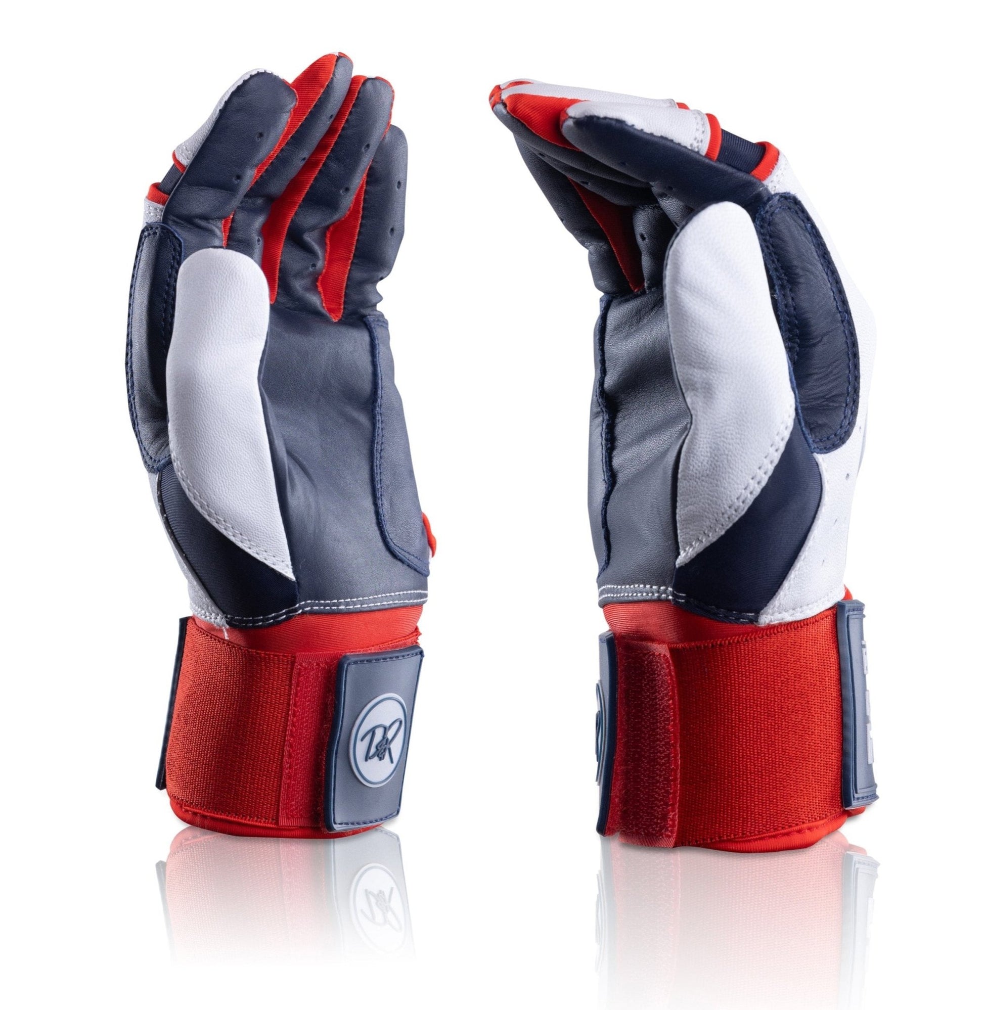 Drip & Rip "Baller" Series Premium Leather Long Cuff Batting Glove Flags - Drip & Rip