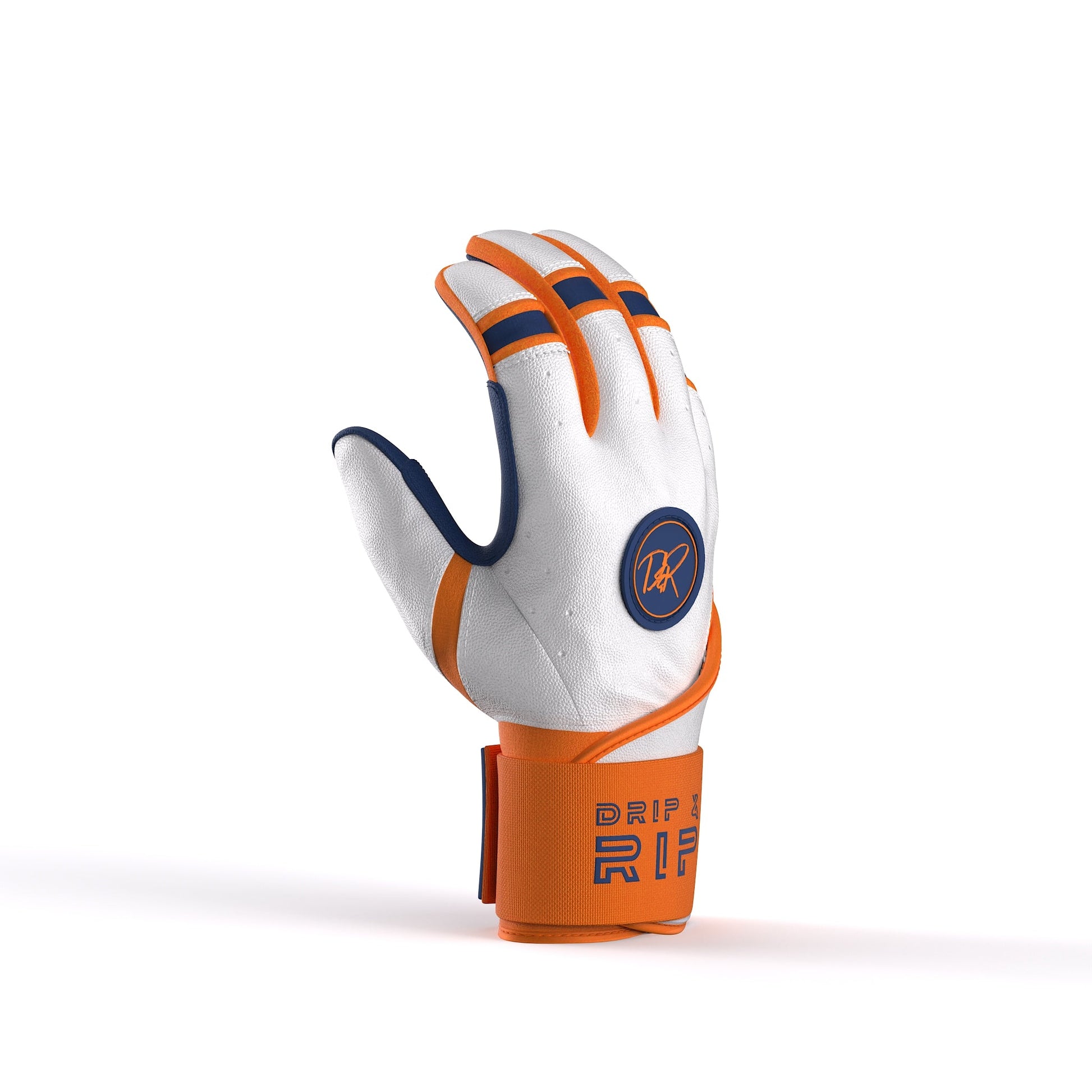 Drip & Rip™ "Baller" Series Premium Leather Long Cuff Batting Glove Freezer Burn - Drip & Rip