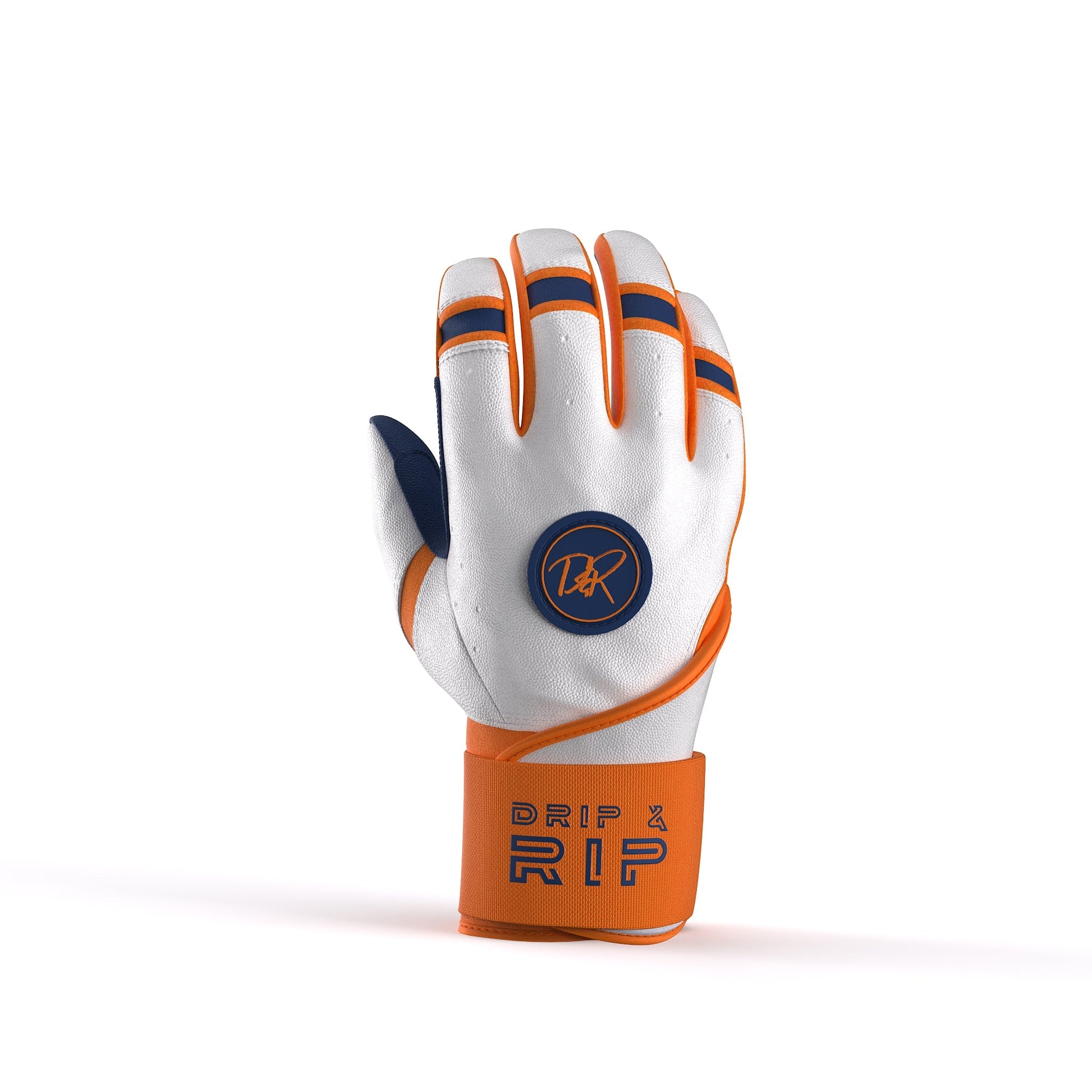 Drip & Rip™ "Baller" Series Premium Leather Long Cuff Batting Glove Freezer Burn - Drip & Rip