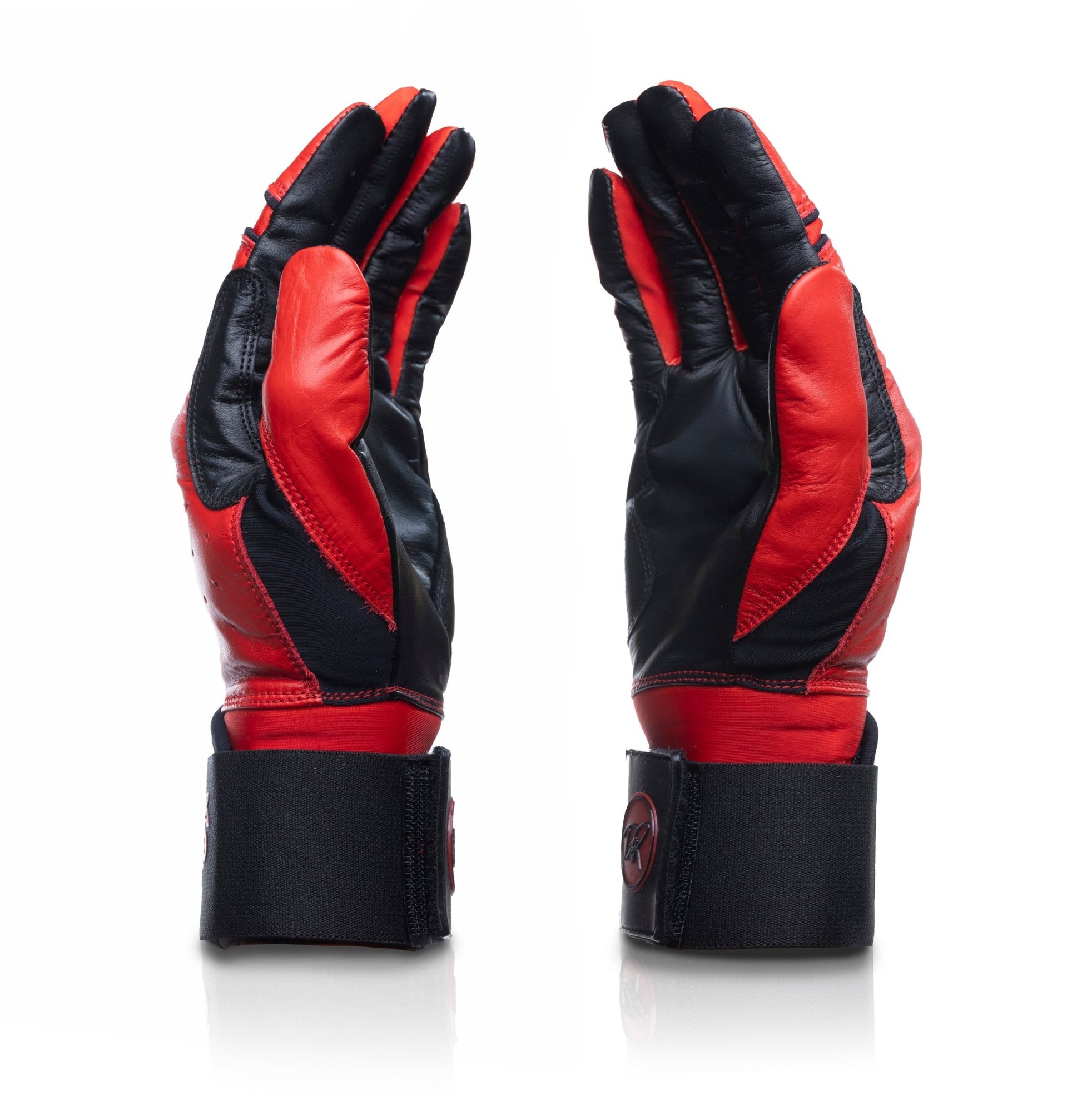 Drip & Rip™ "Baller" Series Premium Leather Long Cuff Batting Glove Magma - Drip & Rip