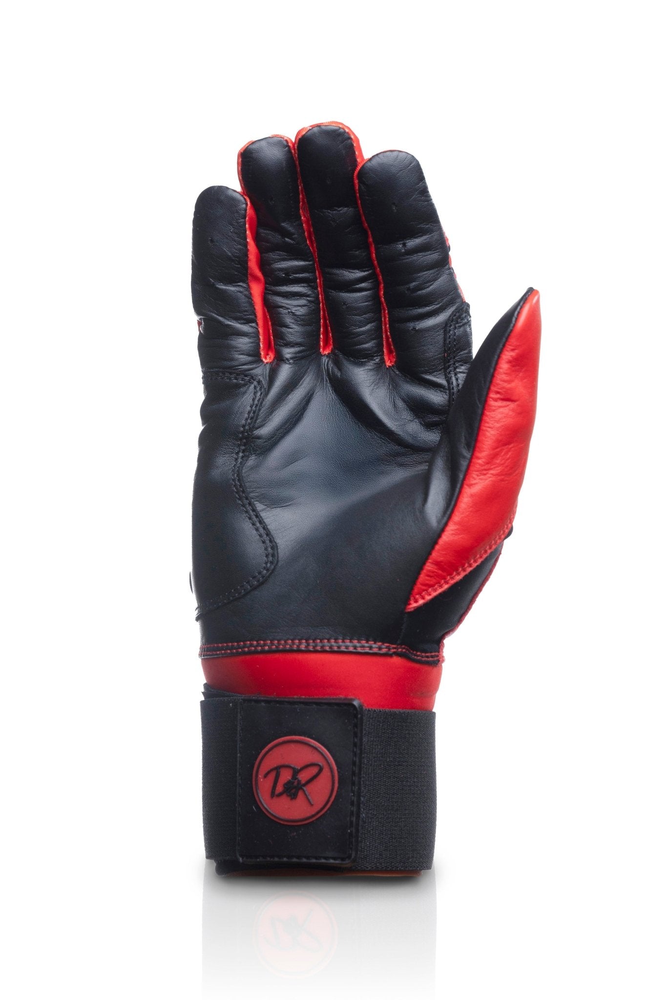 Drip & Rip™ "Baller" Series Premium Leather Long Cuff Batting Glove Magma - Drip & Rip