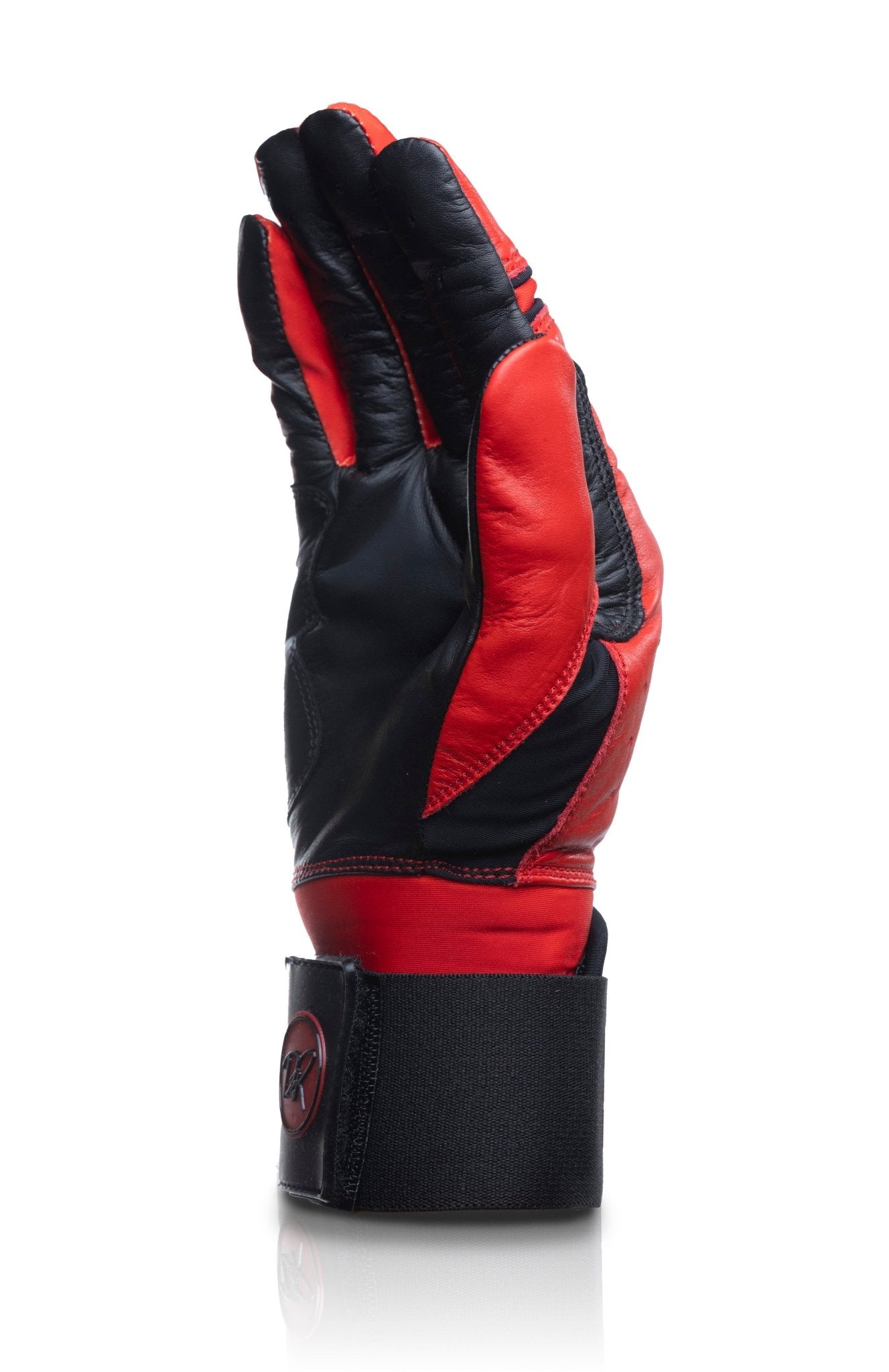 Drip & Rip™ "Baller" Series Premium Leather Long Cuff Batting Glove Magma - Drip & Rip