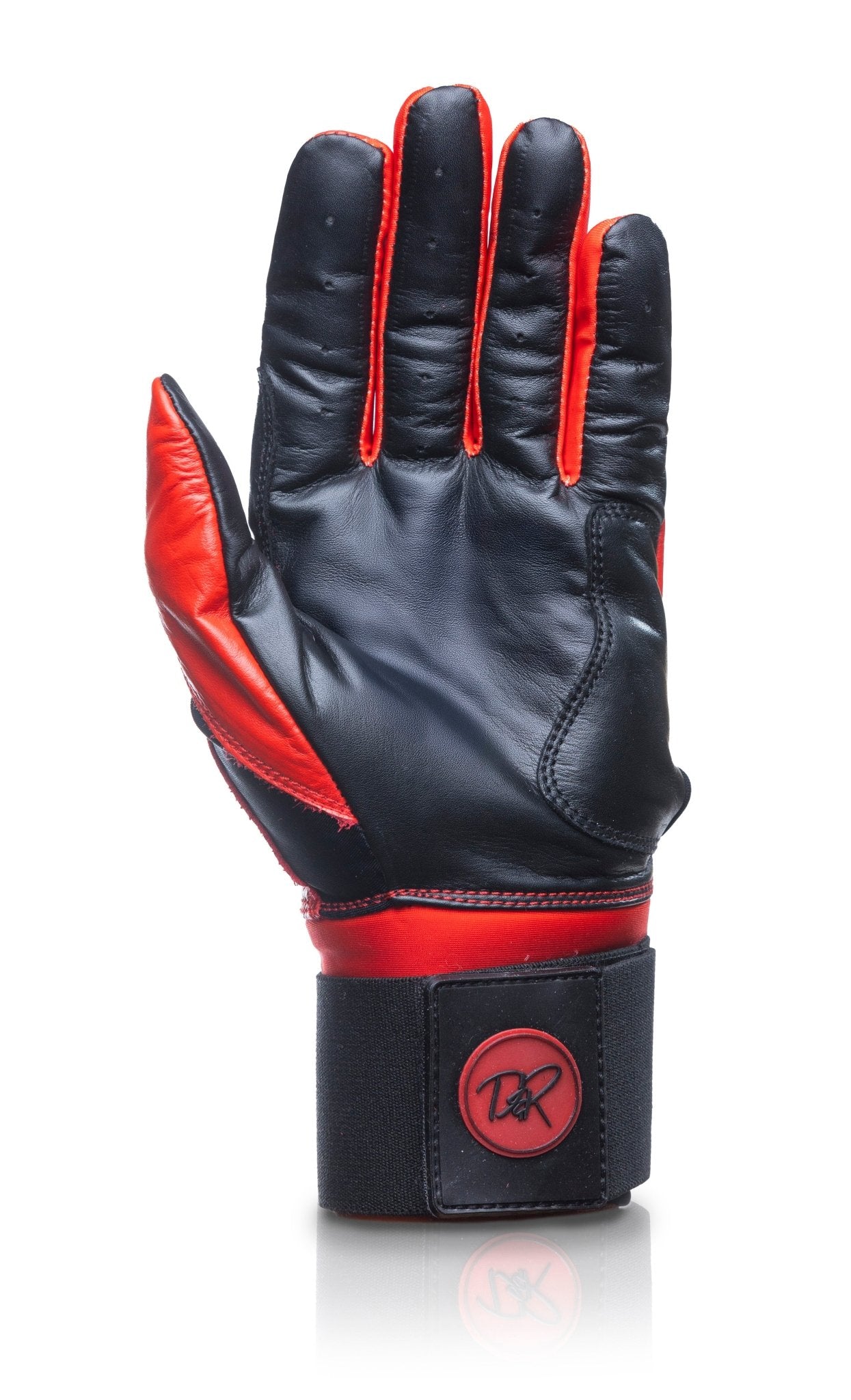 Drip & Rip™ "Baller" Series Premium Leather Long Cuff Batting Glove Magma - Drip & Rip