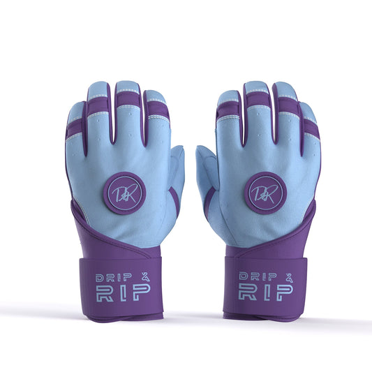 Drip & Rip™ "Baller" Series Premium Leather Long Cuff Batting Glove Mint Condition - Drip & Rip