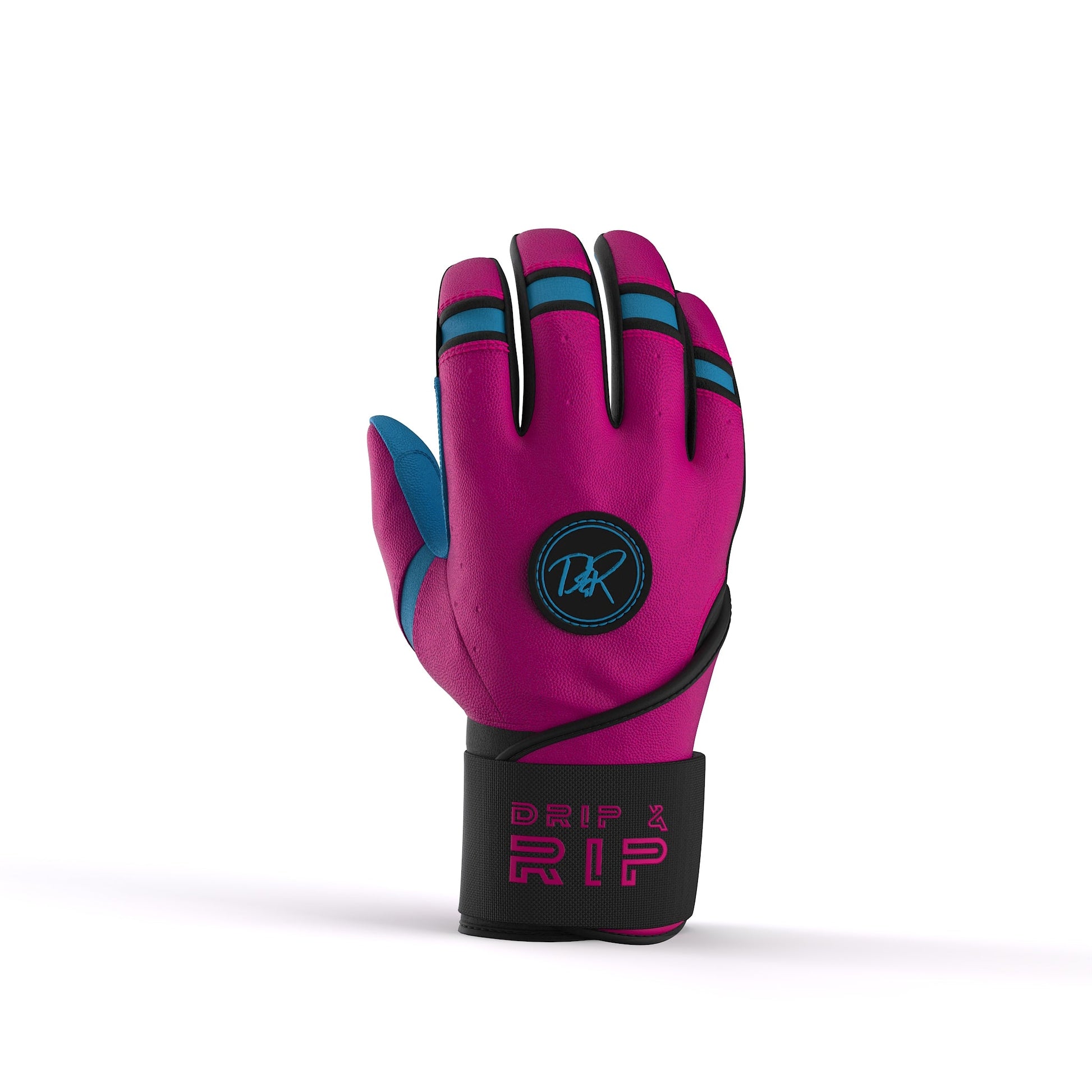 Drip & Rip™ "Baller" Series Premium Leather Long Cuff Batting Glove Vice Vice Baby - Drip & Rip