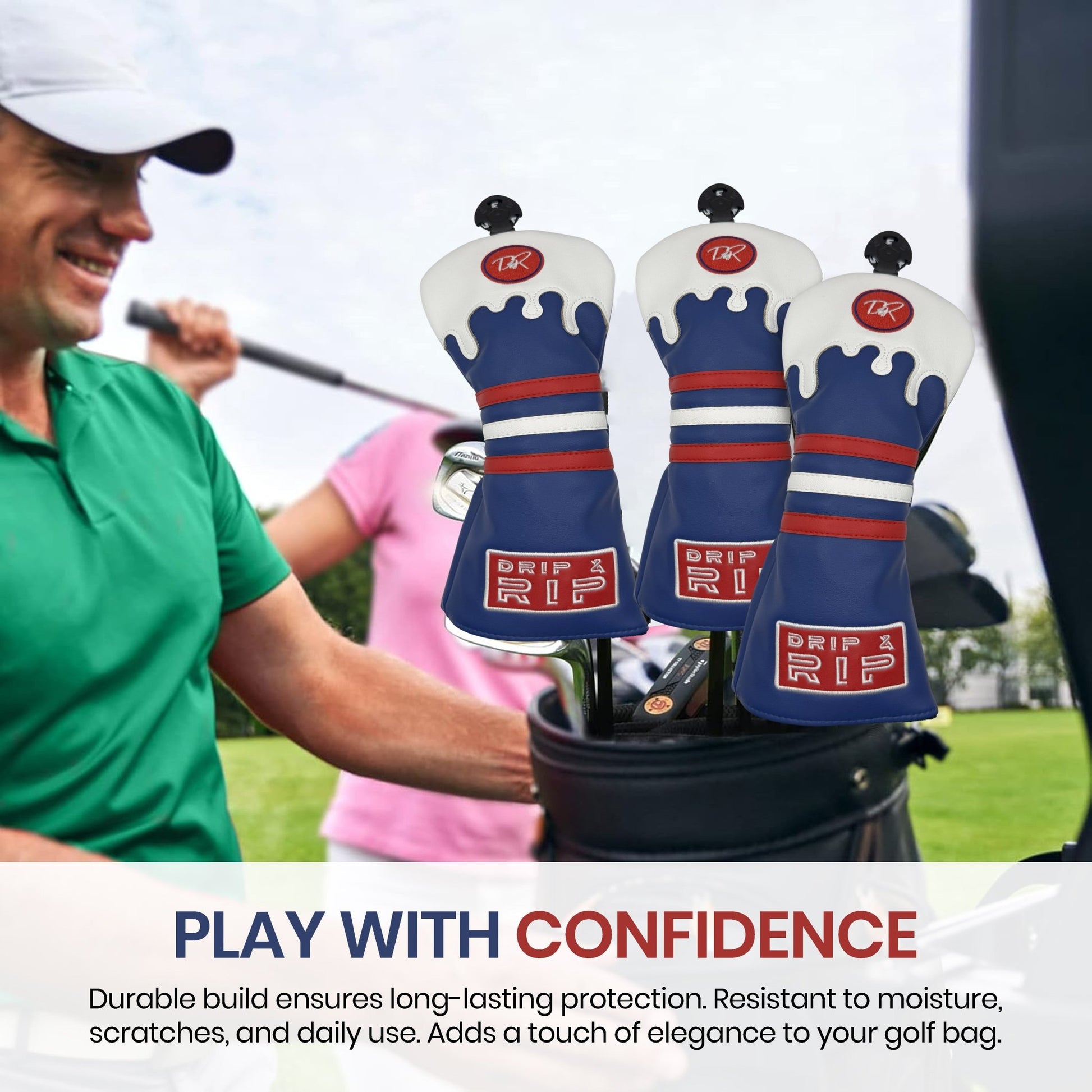 Drip & Rip™ Bomber Series Flags Fairway Wood Headcover - Drip & Rip