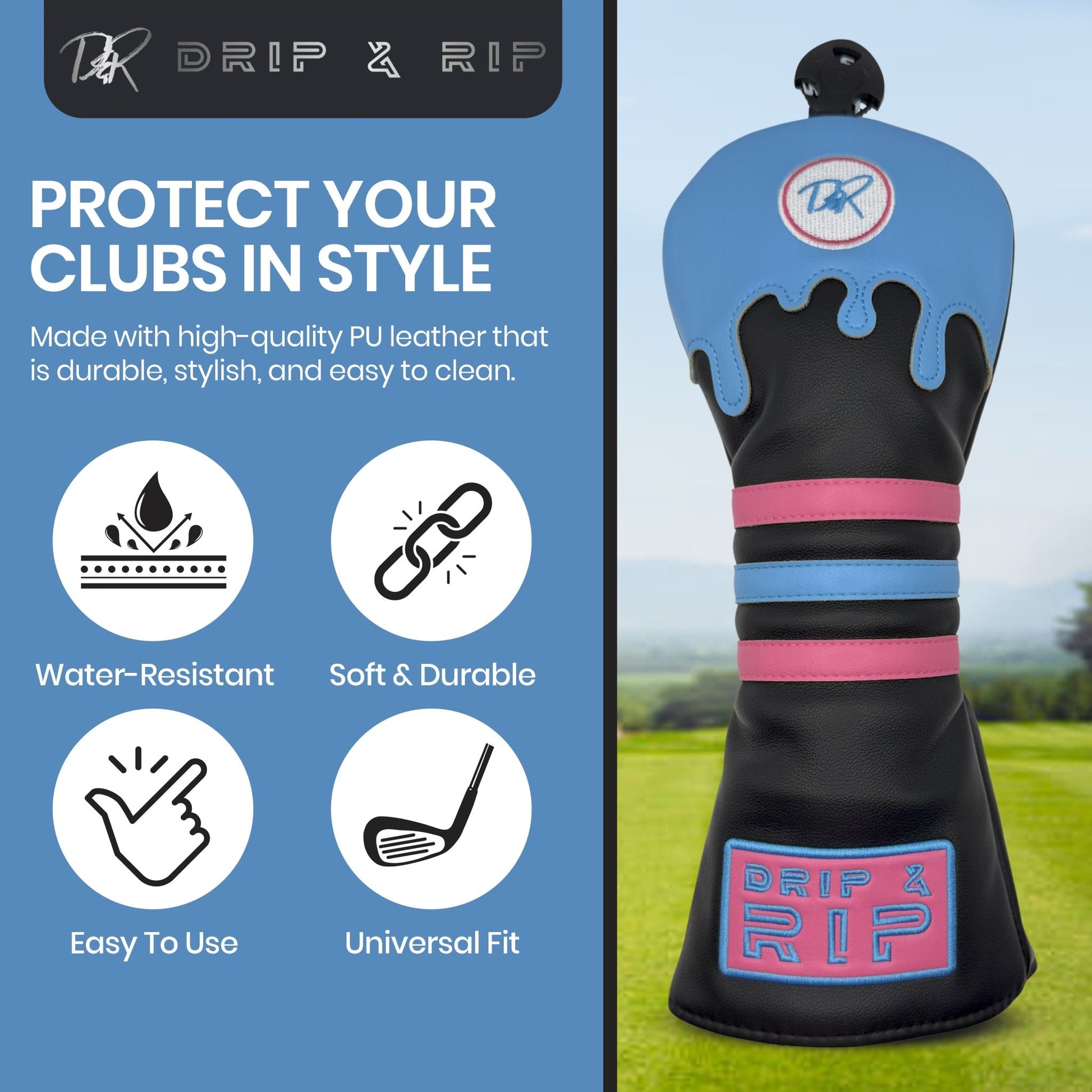 Drip & Rip™ Bomber Series Vice Vice Baby Fairway Wood Headcover - Drip & Rip