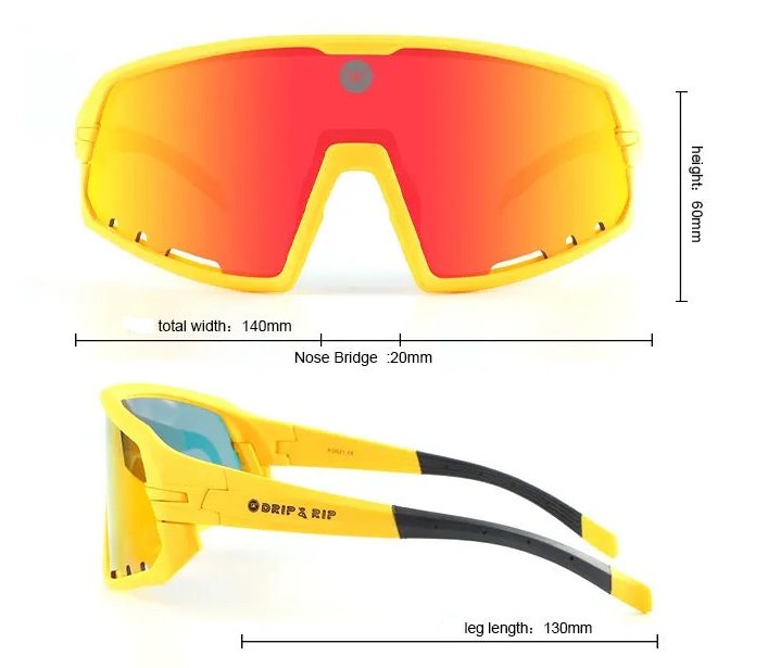 Drip & Rip Vibe Series Baseball and Softball Sunglasses - Danger Zone - Drip & Rip