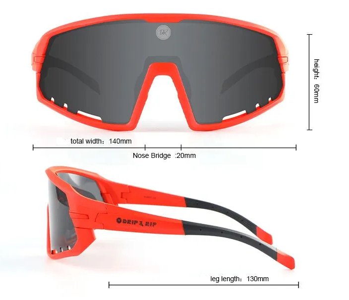 Drip & Rip Vibe Series Baseball and Softball Sunglasses - Magma - Drip & Rip