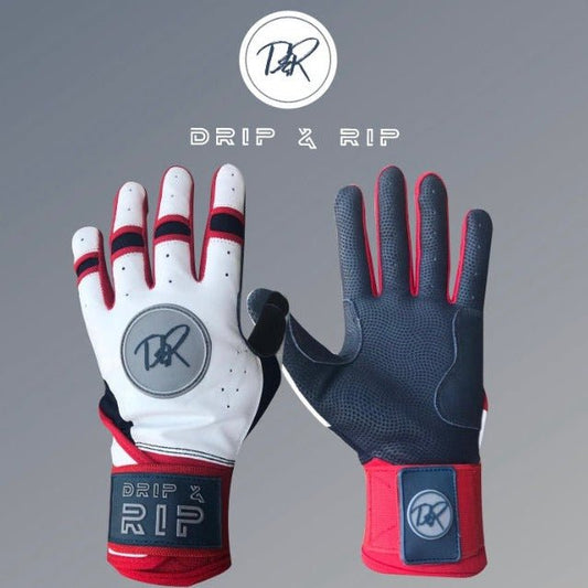 Drip & Rip Premium Long Cuff Batting Glove Flags - Drip & Rip